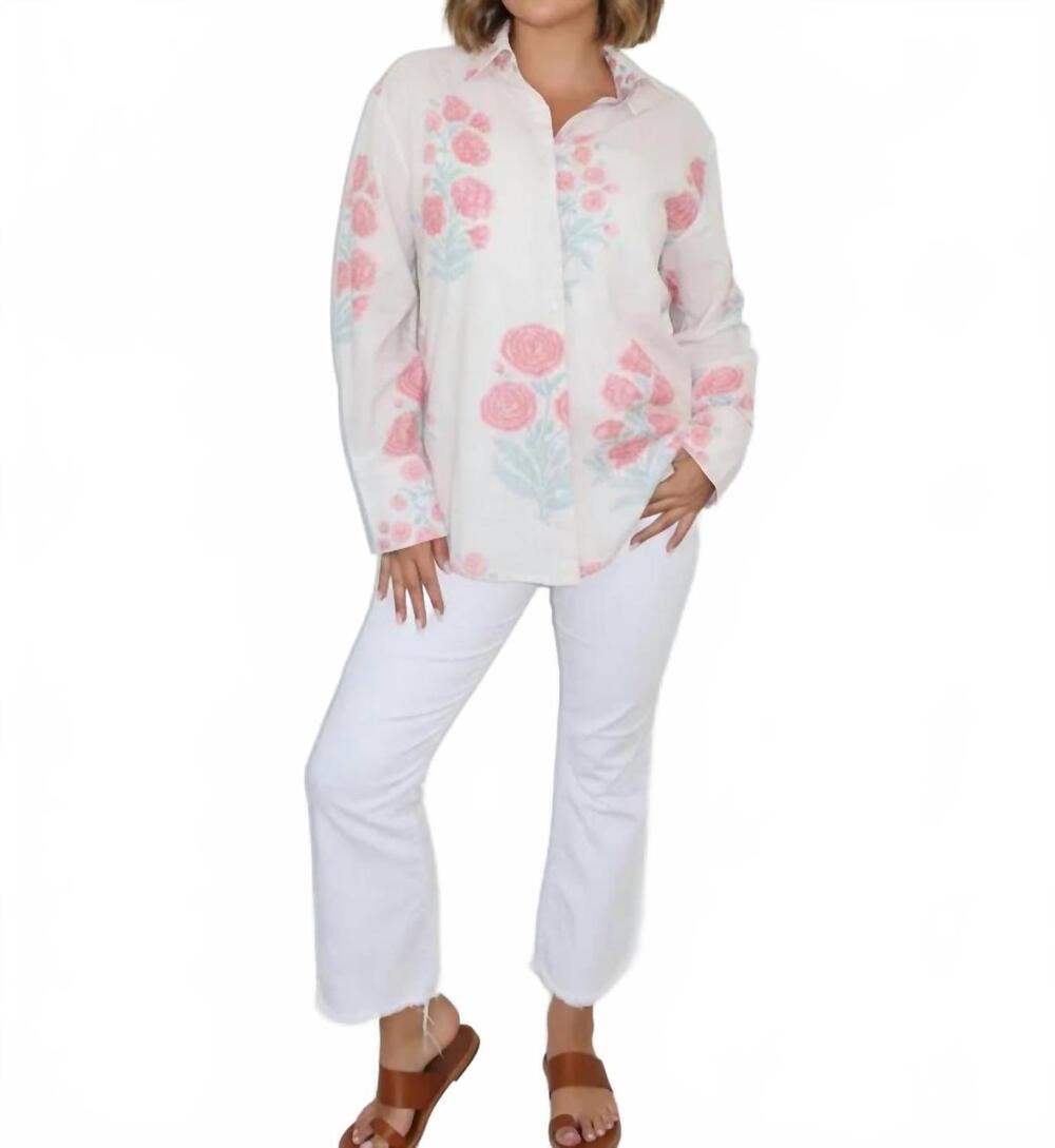 NEW NIBI MTK mable shirt in blush bloom